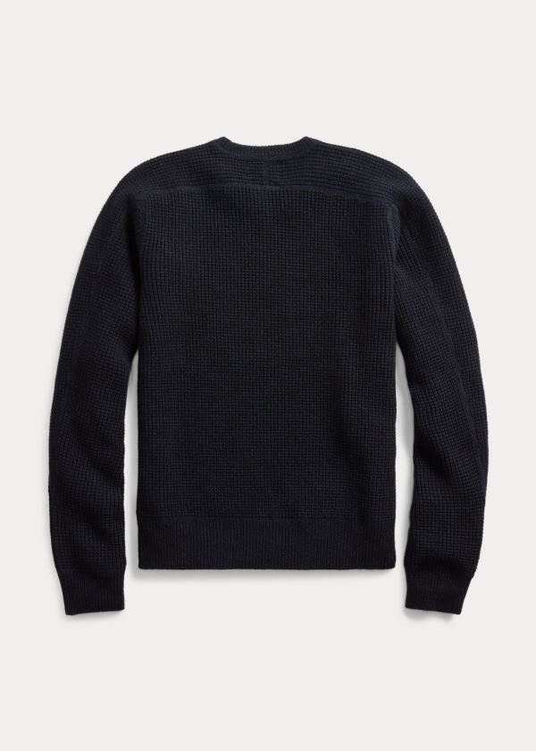 Sueter Ralph Lauren Hombre Azul Marino - Waffle-Knit Cashmere - BGYOJ2036
